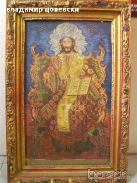 гоблен Христос Пантократор,картина,пано, снимка 1