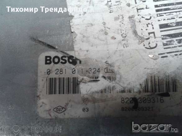 RENAULT SCENIC 1.9 ECU 8200309316 / 0 281 011 324 компютър за рено сценик 2000-2003 г, снимка 1