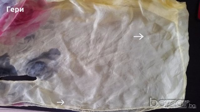 Копринена дамска блуза в жълто марка Aftershock London S/M, снимка 6 - Туники - 18314589