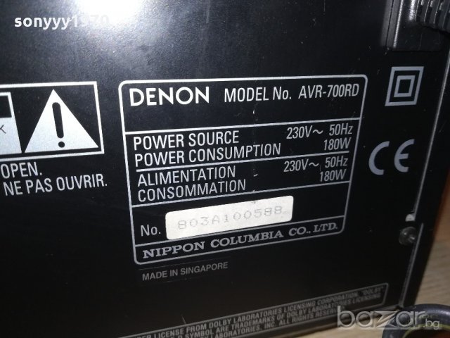 denon avr-700rd receiver-за ремонт-внос швеицария, снимка 9 - Ресийвъри, усилватели, смесителни пултове - 21071885