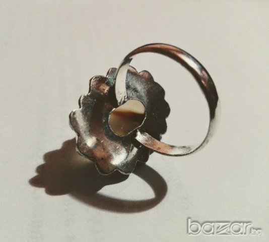 Пръстен с естествен ахат, Размер 56, снимка 3 - Пръстени - 18438842