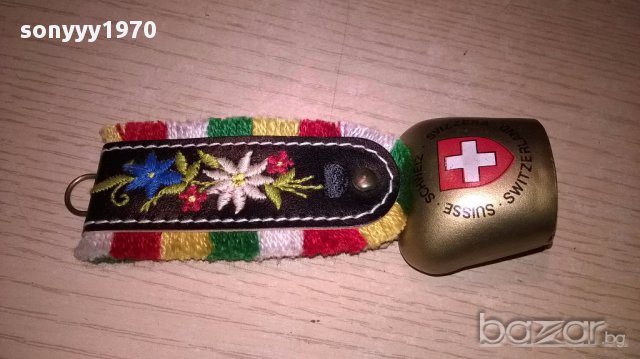 Switzerland-камбанка-13х5см-внос швеицария, снимка 5 - Антикварни и старинни предмети - 18032209