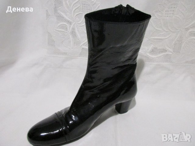 ЕСТЕСТВЕНА КОЖА черни дамски боти