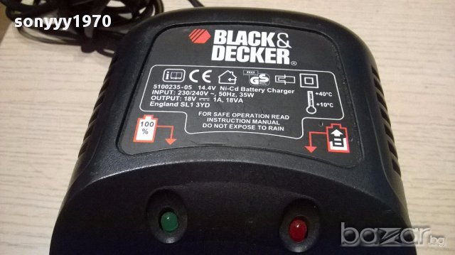 Blаck&decker-здраво зарядно 18в/1амп-внос англия, снимка 5 - Други инструменти - 15290005