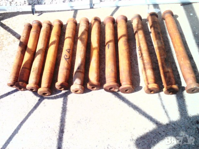 Чекрък за предене на вълна от 1937г. и 4 бр.масури с размери от 27 до 33 см +2 вретена за предене, снимка 16 - Колекции - 22186162