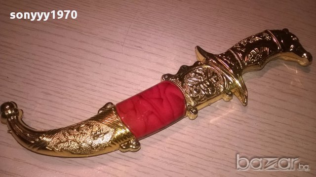 Красив нож за украса/колекция-22/6см-внос швеицария, снимка 10 - Антикварни и старинни предмети - 16097292