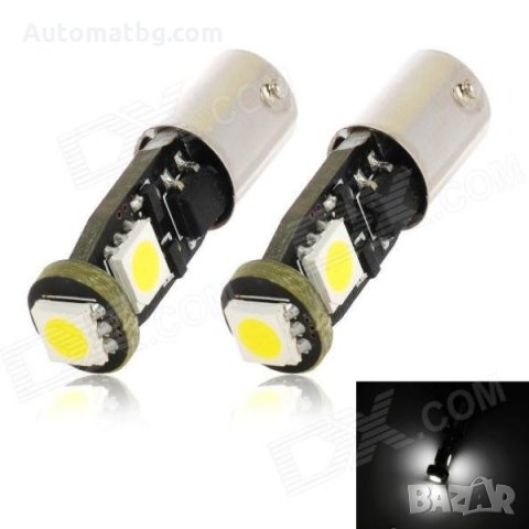 LED Диодна крушка BA9S 0.8W 32lm 1206 3SMD led със цокъл бяла, снимка 2 - Аксесоари и консумативи - 23994305