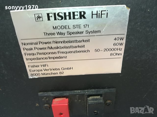 fisher model ste 171-2x60w-germany-внос швеицария, снимка 16 - Тонколони - 25882808