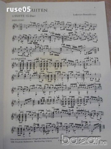 Книга "Neun Suiten für Gitarre - Lodovico Roncalli"-32 стр., снимка 3 - Специализирана литература - 15952029
