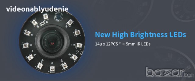 Със Собствен превключвател за AHD/TVI/CVI/CVBS IR-Cut Мултихибридна 4в1 Камера 20Метра Нощно Виждане, снимка 3 - Комплекти за видеонаблюдение - 20001424