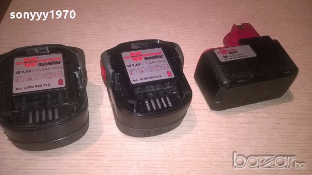 wurth батерии 3 броя-внос швеицария, снимка 2 - Други инструменти - 19079484