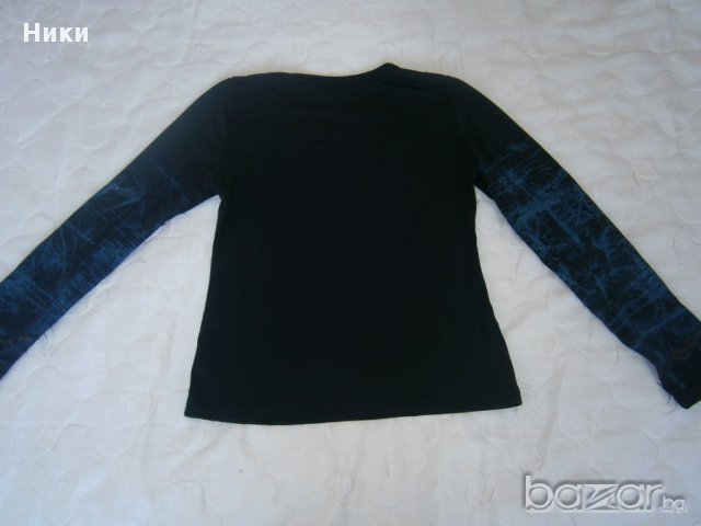 Дамска черна блуза - М размер, снимка 2 - Блузи с дълъг ръкав и пуловери - 12304439