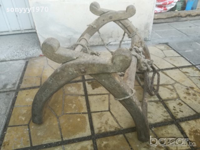 АНТИК-самар+стреме-ретро колекция-дърво и метал-антика-60х40х40см, снимка 3 - Антикварни и старинни предмети - 20958746