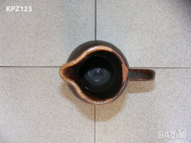 Стара ръчно изработена керамична кана/ ваза, снимка 8 - Вази - 21626626