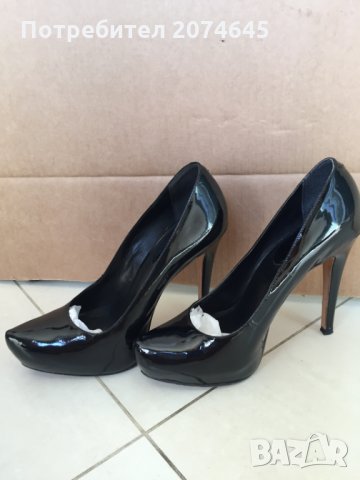Aldo обувки на ток от черен лак с платформа N38, снимка 8 - Дамски обувки на ток - 22787663