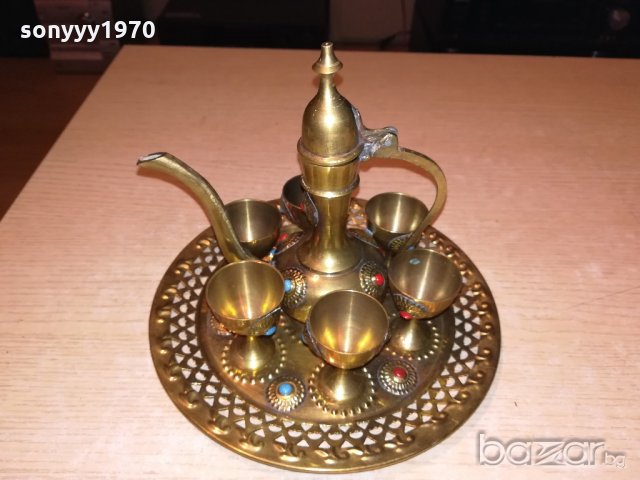 ПОРЪЧАН-ретро колекция-чаиник+чаши+поднос-внос швеицария, снимка 3 - Колекции - 20288748