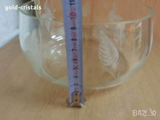 кристална гравирана купа, снимка 2 - Антикварни и старинни предмети - 25187110
