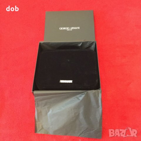 Нова козметична чанта/несесер бокс кадифе Giorgio Armani Parfums Velvet Black RIGID VANITY  оригинал, снимка 6 - Чанти - 24928754