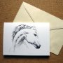 Картичка "Кон II" /отпечатана от моя оригинална графика/, снимка 6