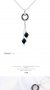черен кристал Swarovski, снимка 1 - Колиета, медальони, синджири - 16771320
