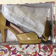 Елегантни дамски обувки цвят горчица, снимка 7 - Дамски обувки на ток - 14494236
