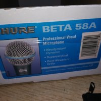 shure beta sm58s микрофон с кабел и кеис и стоика-от швеицария, снимка 15 - Микрофони - 20374213
