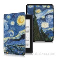 Кожен калъф за Amazon Kindle Paperwhite 4 2018 – Звездна нощ, снимка 2 - Електронни четци - 25837021