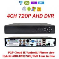 2018г. AHD-М 720p AHR IP NVR 4 Канален DVR За Ahd-М / 720Р / 1080H Аналогови или IP Камери, снимка 1 - Камери - 14291524