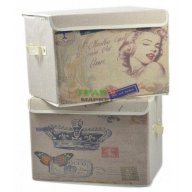 Сгъваема цветна кутия за съхранение с капаче и удобни дръжки за пренасяне, снимка 5 - Декорация за дома - 15763883