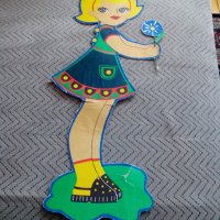 Стара картонена кукла, снимка 1 - Други ценни предмети - 25159697