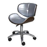 Козметичен/фризьорски стол - табуретка с облегалка Hera -черна,бяла,бежова,сребриста, снимка 4 - Фризьорски столове - 24223846