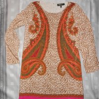 Копринена рокля Juicy Couture - Silk Kasbah Paisley Border , снимка 5 - Рокли - 21969371