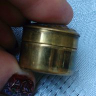 Кутийка от бижутерски бронз за твърд парфюм / парфюмно масло / за енфие / лекарства, снимка 4 - Антикварни и старинни предмети - 14520372