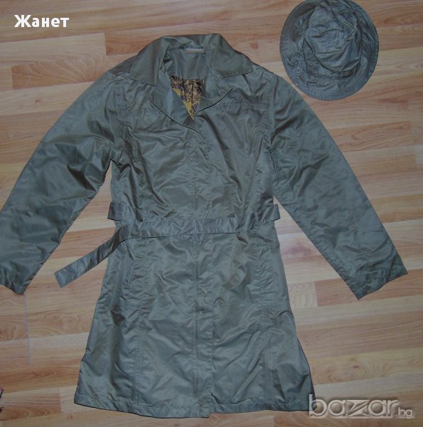 Кафяво манто с шапка, снимка 1