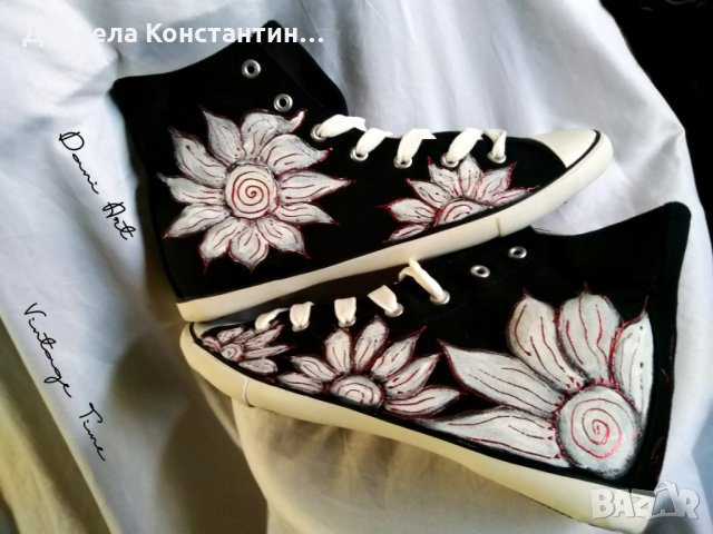 Рисувани кецове-2, снимка 3 - Кецове - 22966379