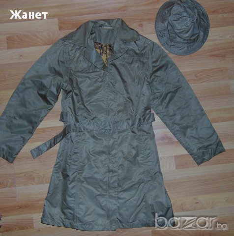 Кафяво манто с шапка, снимка 1