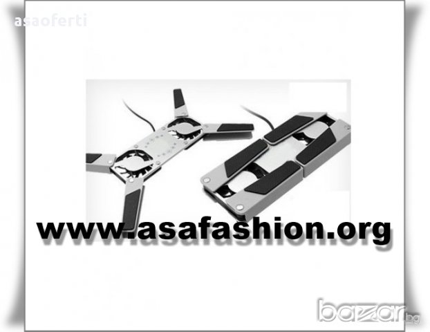 Сгъваем охладител за лаптоп с 2 вентилатора, снимка 2 - Друга електроника - 8339924