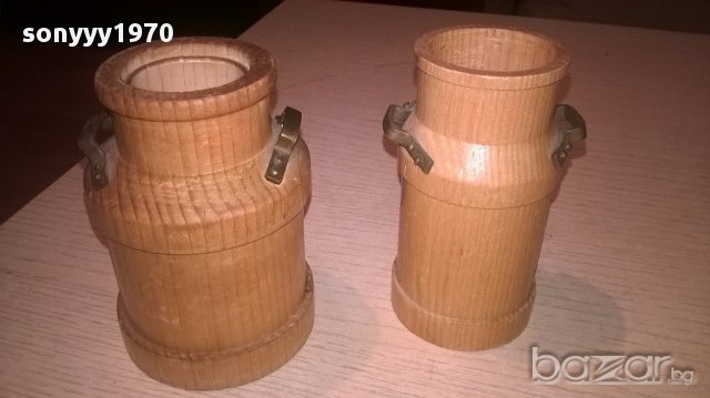 Ретро колекция-гюм 2бр-дърво/месинг-10/7/6см-внос швеицария, снимка 5 - Антикварни и старинни предмети - 17364113