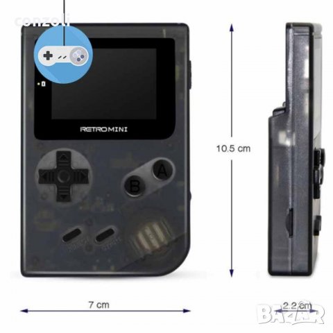 Класическа преносима ретро конзола 32 бита Game Boy Classic, снимка 4 - Други игри и конзоли - 21808021