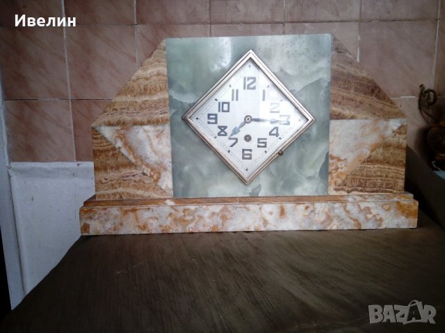 ретро каминен часовник с декорации, снимка 2 - Антикварни и старинни предмети - 21663193