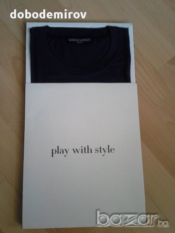 Нова тениска Giorgio Armani Play With Style, оригинал, снимка 7 - Тениски - 11871112