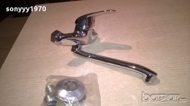 смесител за стена с чучур 23см-нов, снимка 6 - Смесители - 19218325
