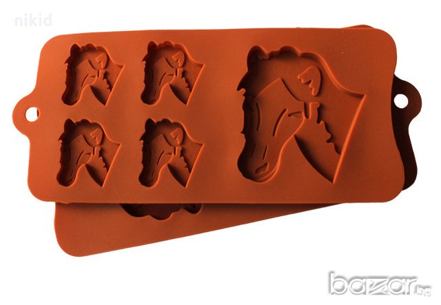 Кон глави различни размери силиконов молд форма шоколад тесто фондан желе гипс и др, снимка 1 - Форми - 20768004