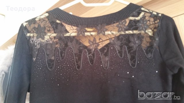 Елегантна блуза с дантела, снимка 2 - Блузи с дълъг ръкав и пуловери - 19445238