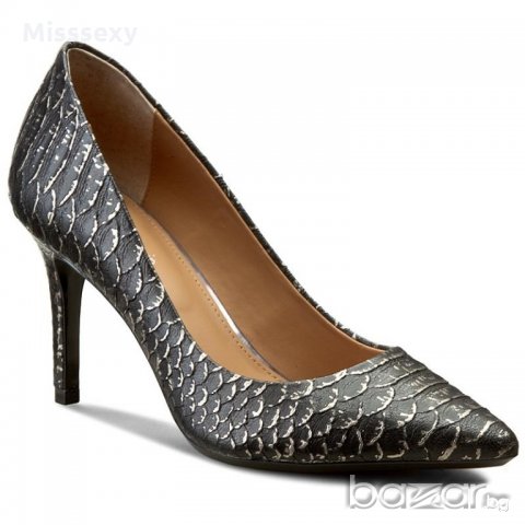 ПРОМО 🍊 CALVIN KLEIN 39 номер 🍊 Оригинални дамски обувки с шагрен от естествена кожа нови с кутия, снимка 4 - Дамски обувки на ток - 21363987