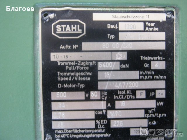 Електромотор STAHL-19 KW, снимка 5 - Други машини и части - 18656843