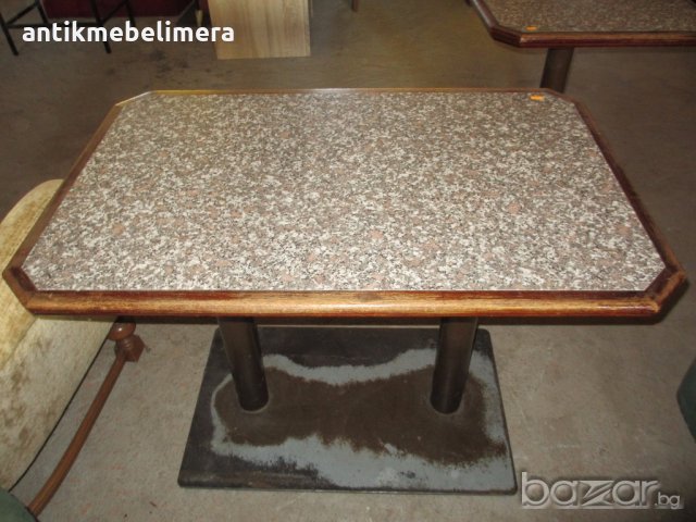 Бар маса с мрамор - голяма - внос от Германия, снимка 1