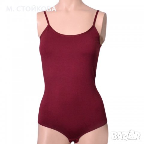 Дамско боди с тънка презрамка памук - прашка - различни цветове и размери, снимка 4 - Бельо - 23577647