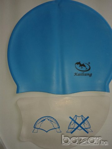 Детски плувни  шапки, силиконови, шапка за плуване , снимка 4 - Шапки, шалове и ръкавици - 9635293