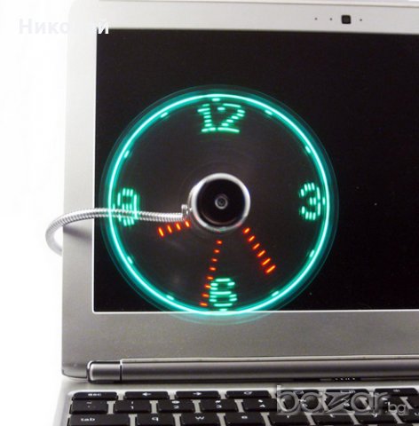 Вентилатор часовник USB LED светлина , за лаптоп , компютри , външна батерия и др., снимка 7 - Други - 20844634
